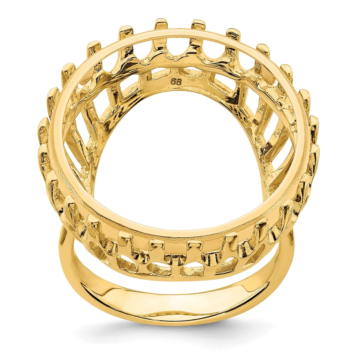 22 mm 14k Yellow Gold coin bezel for 21.6 mm Coin — additional image