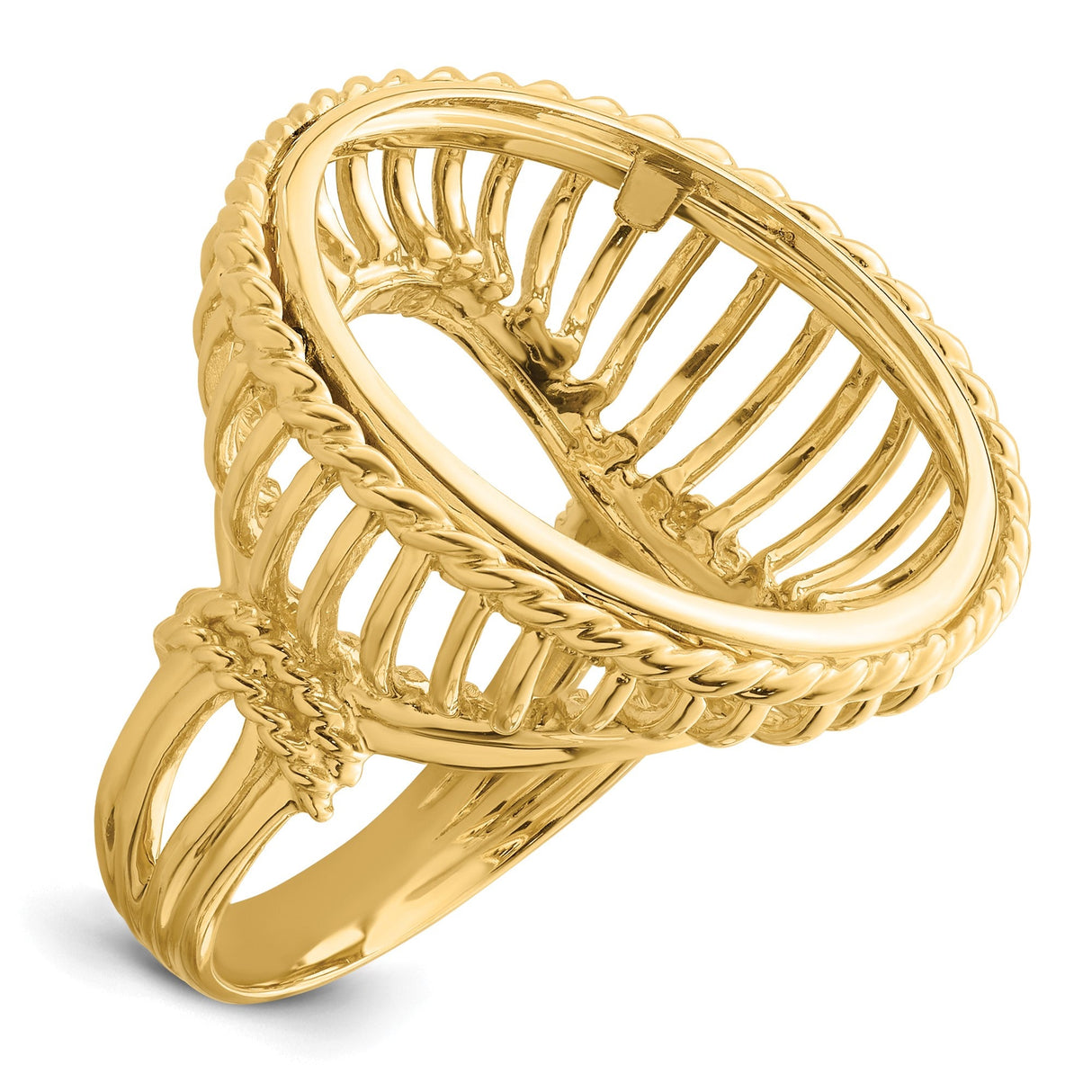 22 mm 14k Yellow Gold coin bezel for 21.6 mm Coin