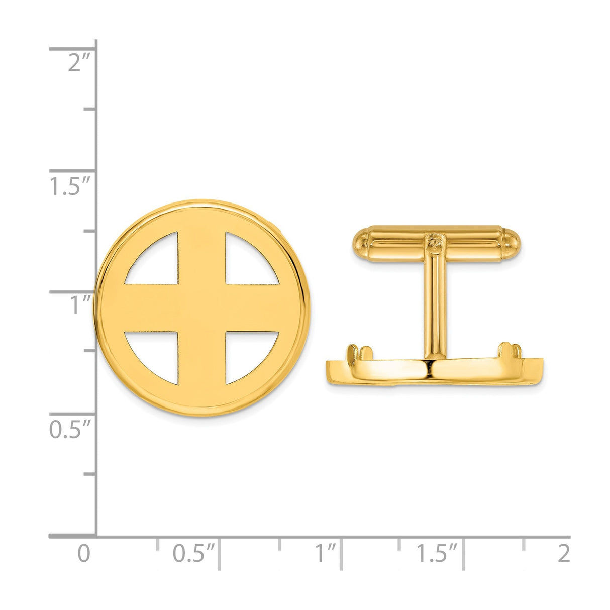 22 mm 14k Yellow Gold coin bezel for 22 mm Coin — size reference (ruler)