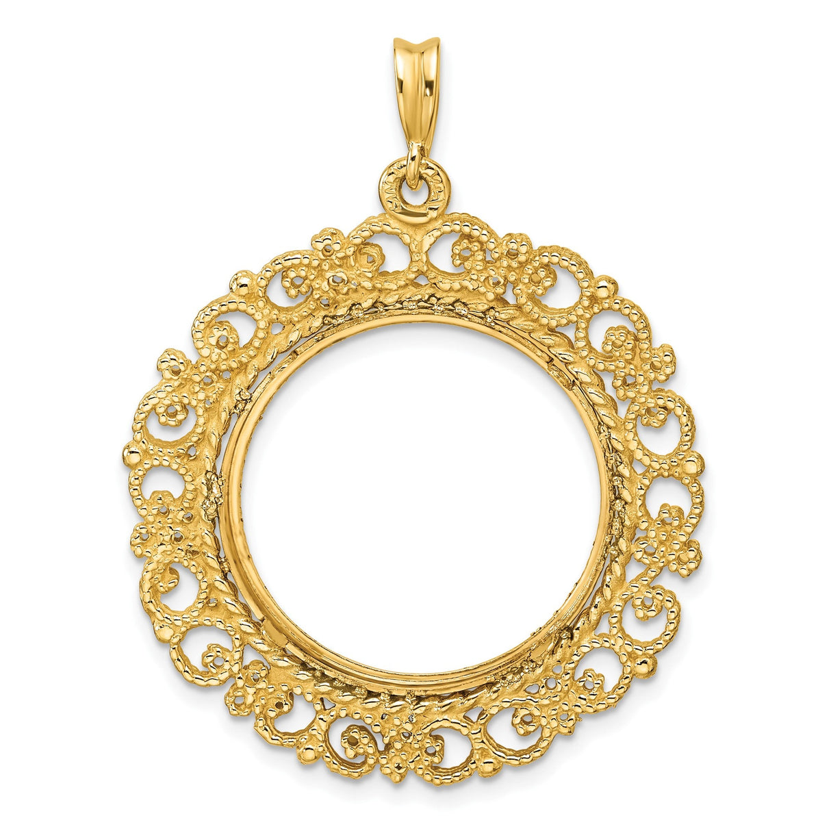 22 mm 14k Yellow Gold coin bezel for 22 mm Coin — additional image