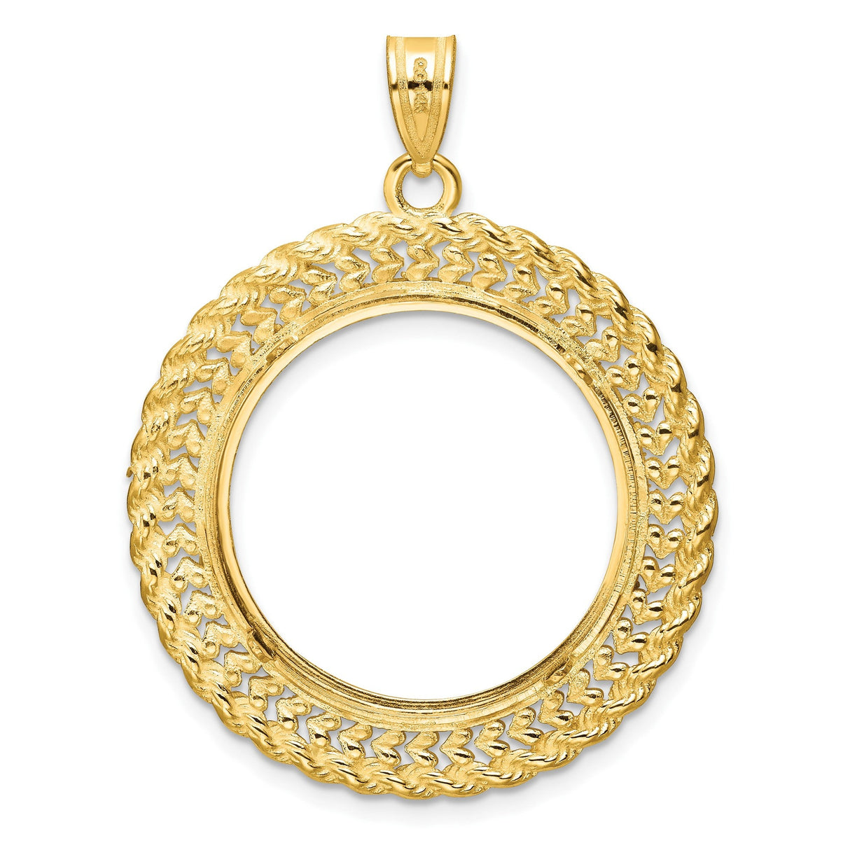 22 mm 14k Yellow Gold coin bezel for 22 mm Coin — additional image