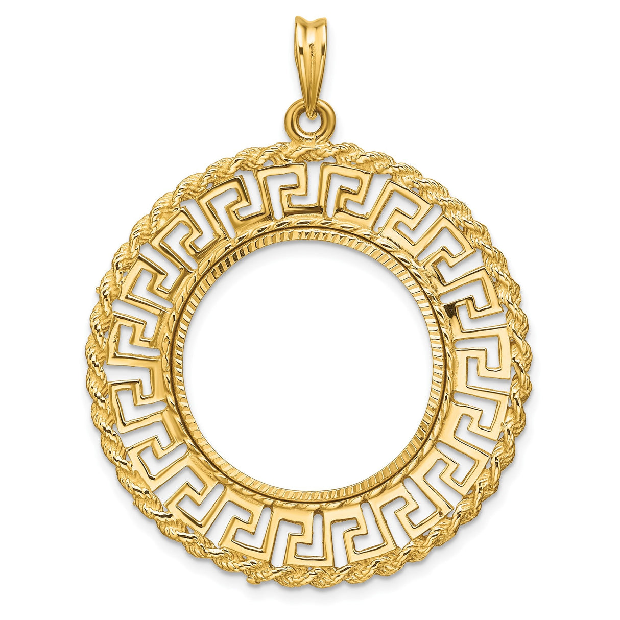 22 mm 14k Yellow Gold coin bezel for 22 mm Coin
