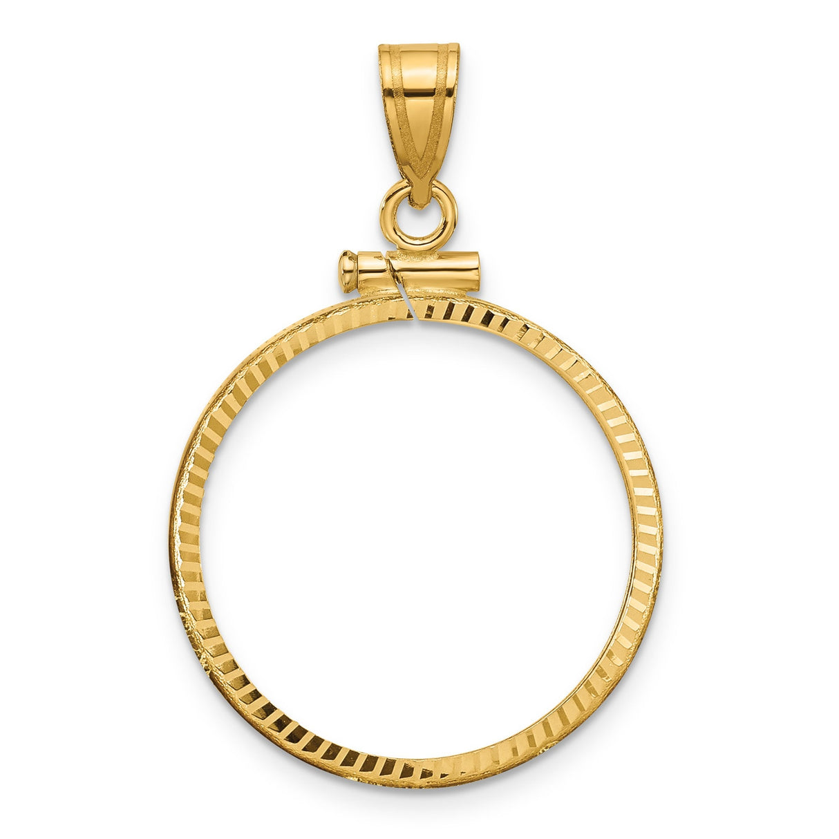 22 mm 10k Yellow Gold coin bezel for 22 mm Coin