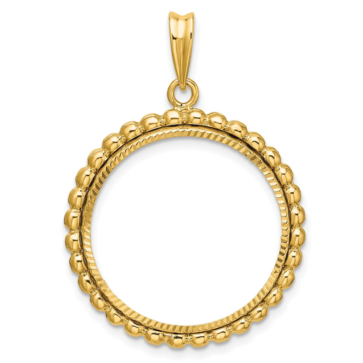 22 mm 14k Yellow Gold coin bezel for 22 mm Coin