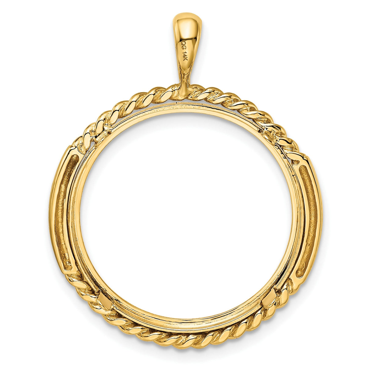 22 mm 14k Yellow Gold coin bezel for 22 mm Coin — additional image