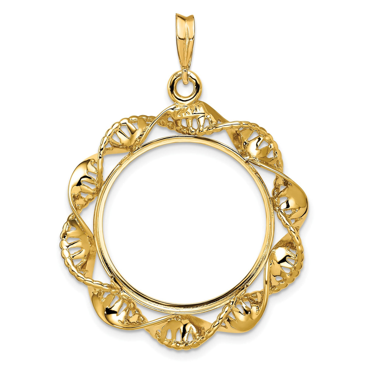 22 mm 14k Yellow Gold coin bezel for 22 mm Coin — additional image