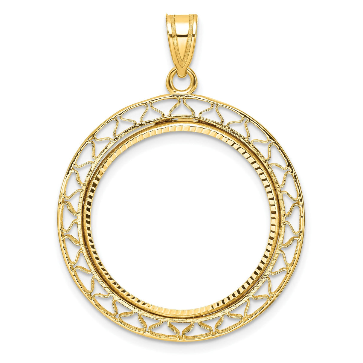 22 mm 14k Yellow Gold coin bezel for 22 mm Coin