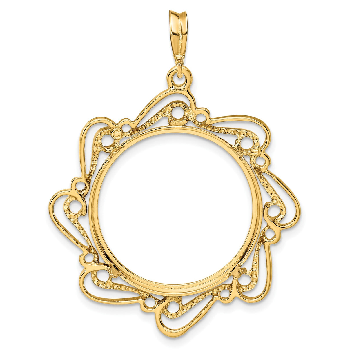22 mm 14k Yellow Gold coin bezel for 22 mm Coin — additional image