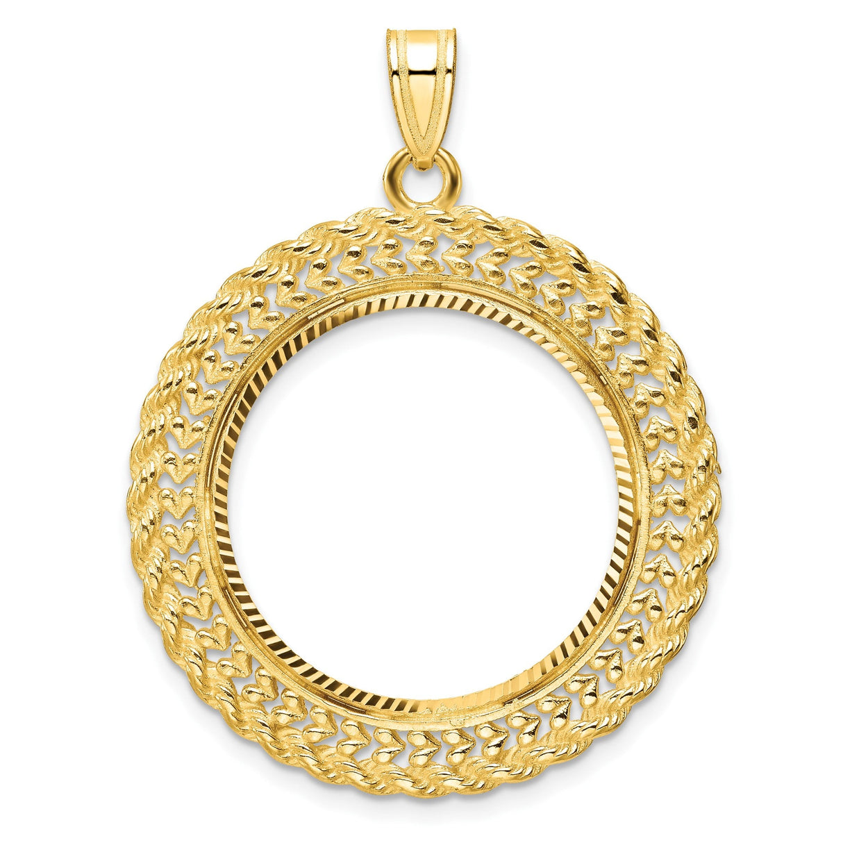 22 mm 14k Yellow Gold coin bezel for 22 mm Coin