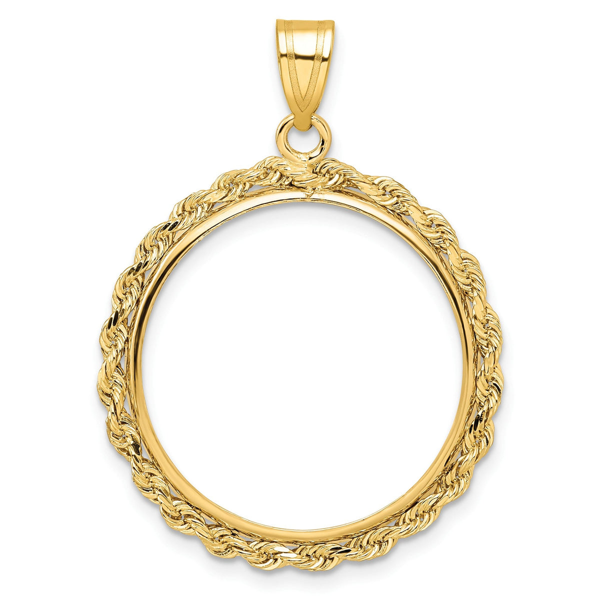 22 mm 10k Yellow Gold coin bezel for 22 mm Coin