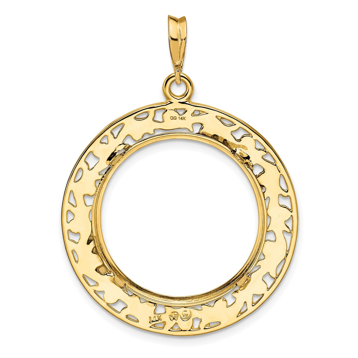 22 mm 14k Yellow Gold coin bezel for 22 mm Coin — additional image