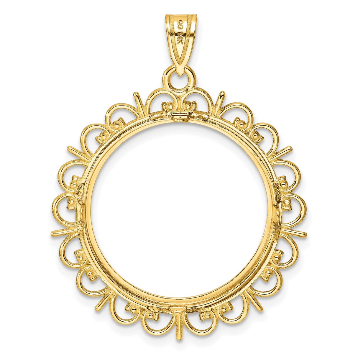 22 mm 14k Yellow Gold coin bezel for 22 mm Coin — additional image