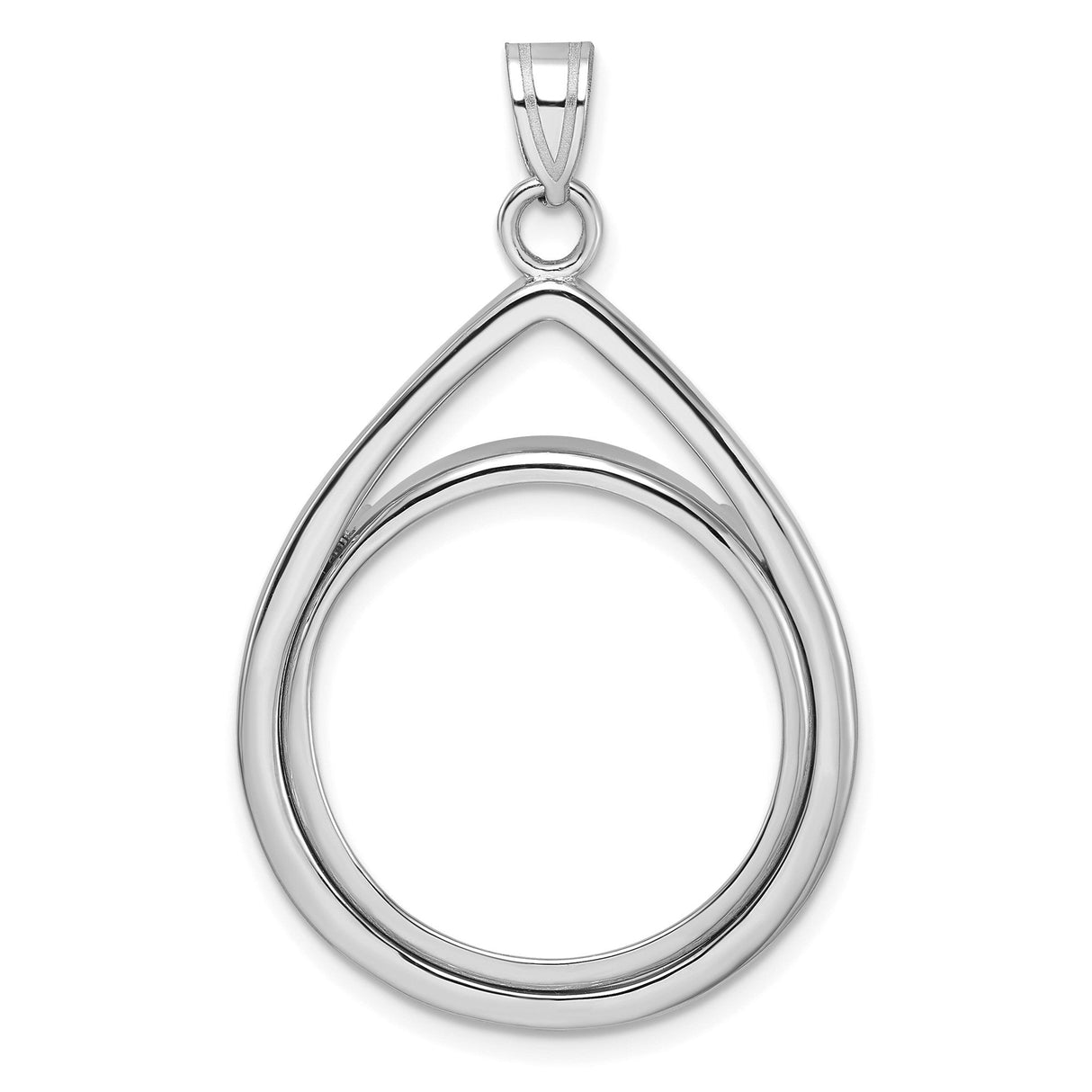 22 mm 14k White Gold coin bezel for 22 mm Coin