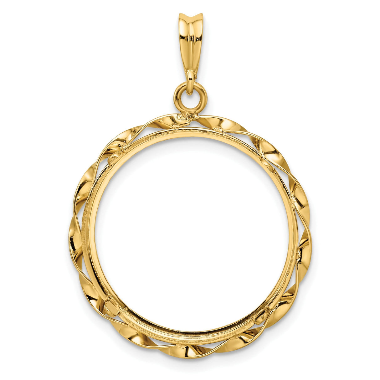 22 mm 14k Yellow Gold coin bezel for 22 mm Coin — additional image