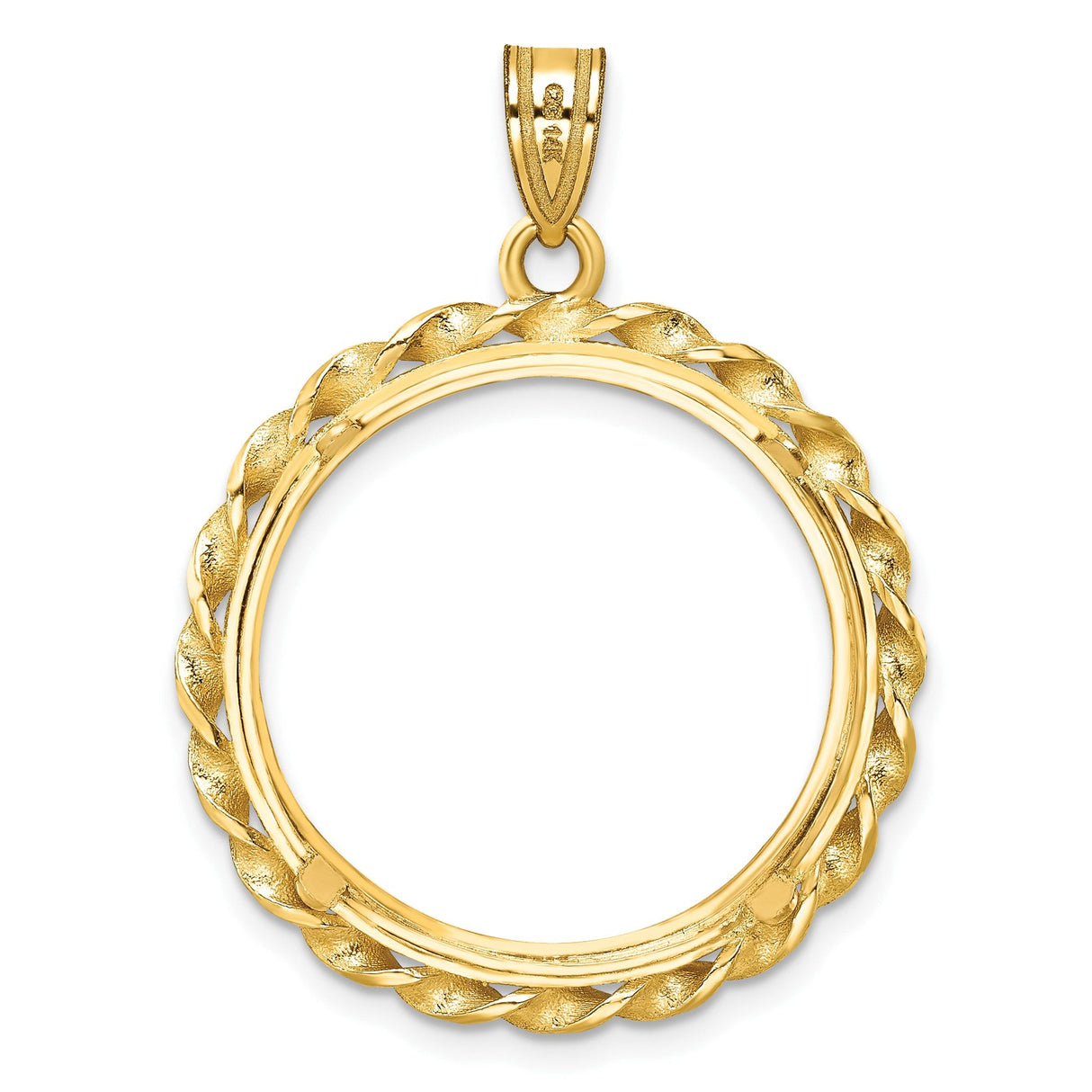 22 mm 14k Yellow Gold coin bezel for 22 mm Coin — additional image