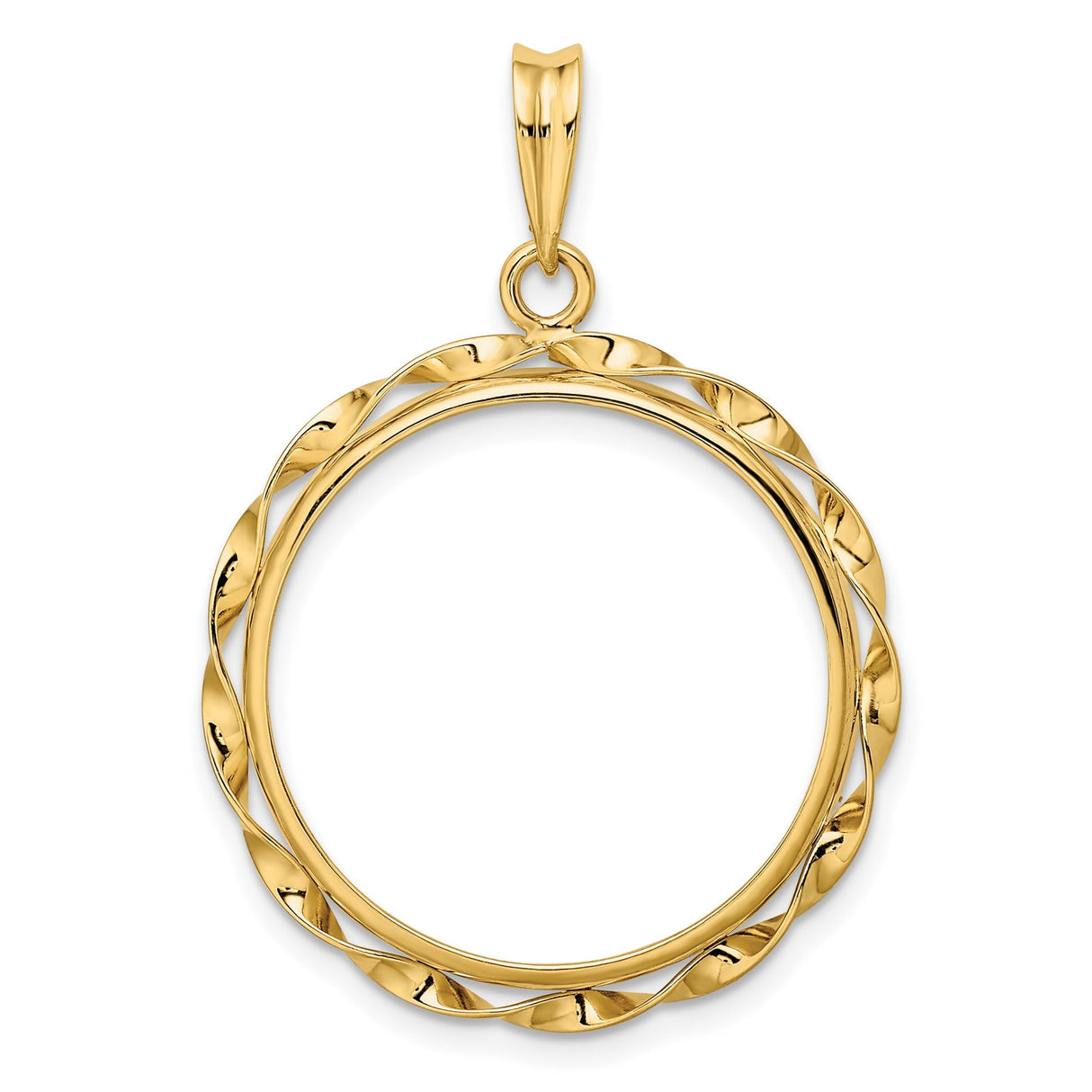 22 mm 14k Yellow Gold coin bezel for 22 mm Coin
