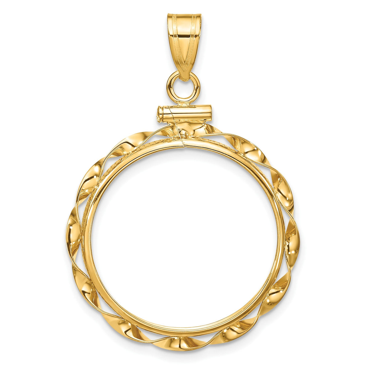 22 mm 10k Yellow Gold coin bezel for 22 mm Coin