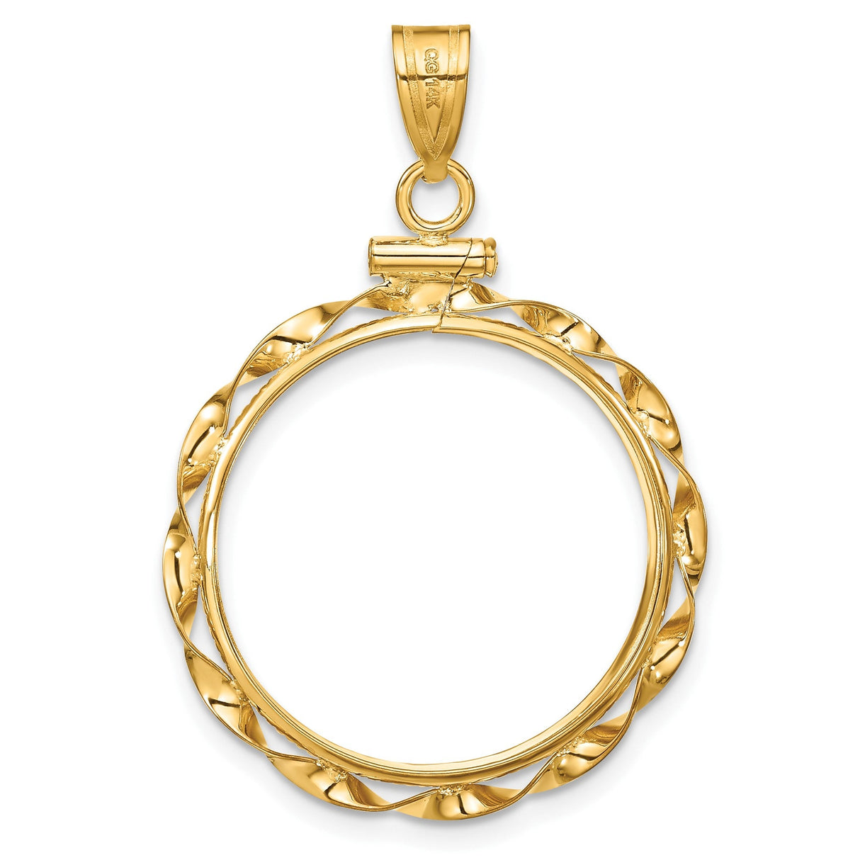 22 mm 14k Yellow Gold coin bezel for 22 mm Coin — additional image