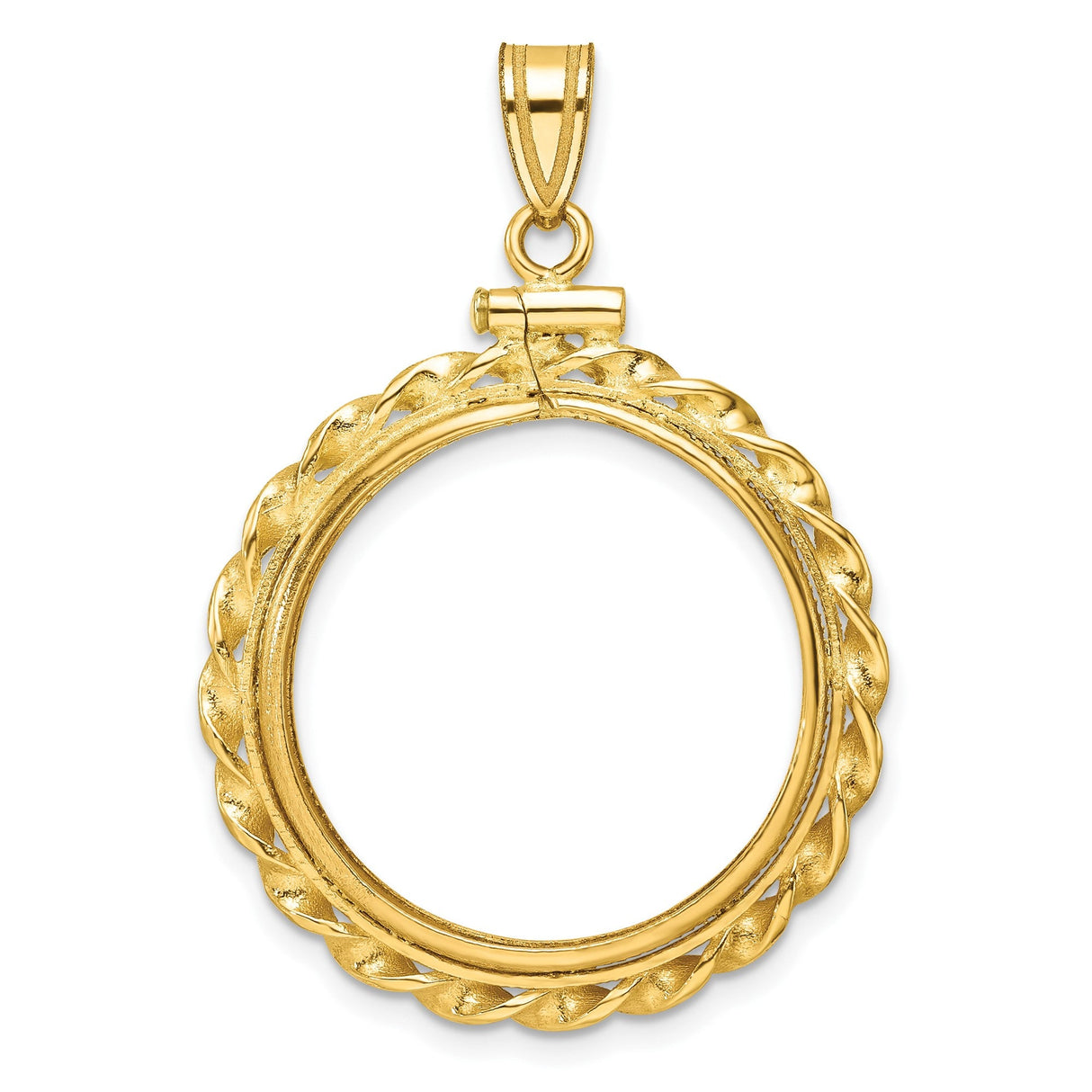 22 mm 14k Yellow Gold coin bezel for 22 mm Coin