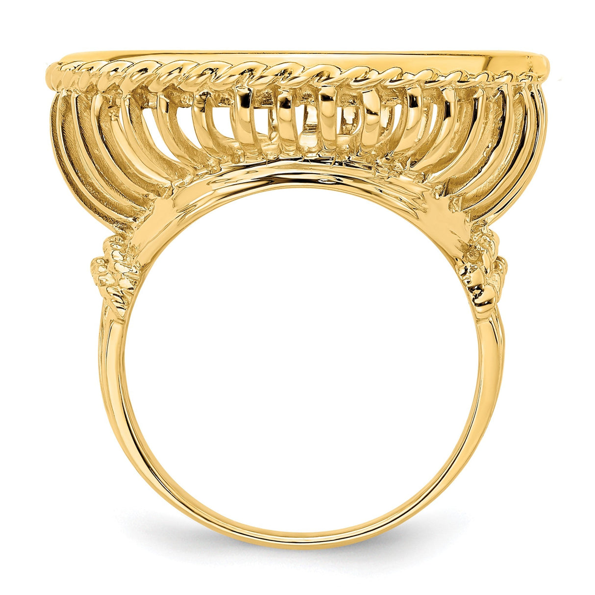 22 mm 14k Yellow Gold coin bezel for 22 mm Coin — alternate view