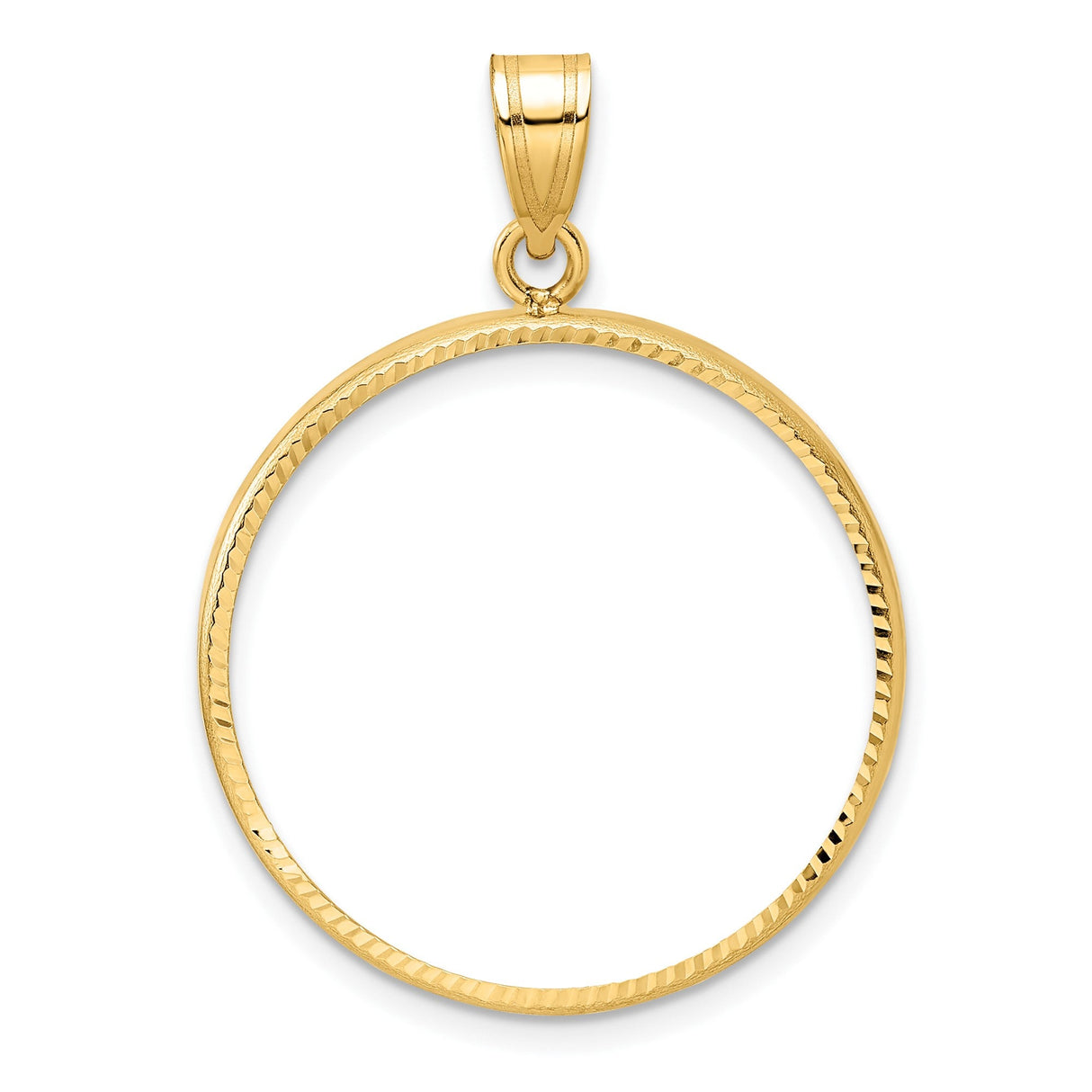 25 mm 10k Yellow Gold coin bezel for 25 mm Coin
