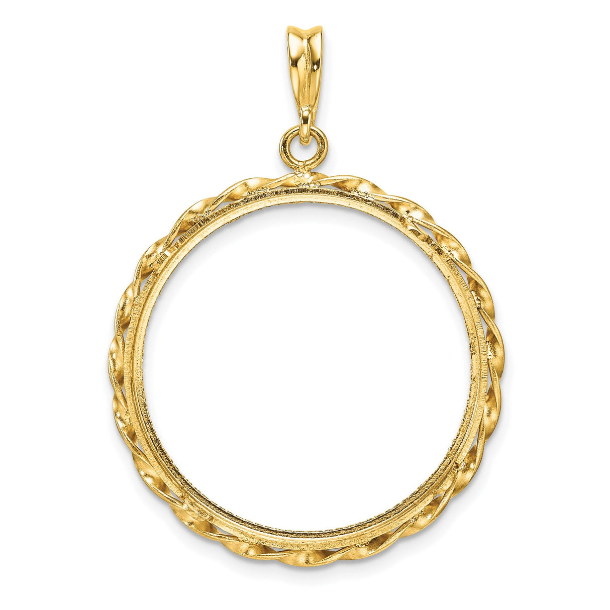 25 mm 14k Yellow Gold coin bezel for 25 mm Coin — additional image