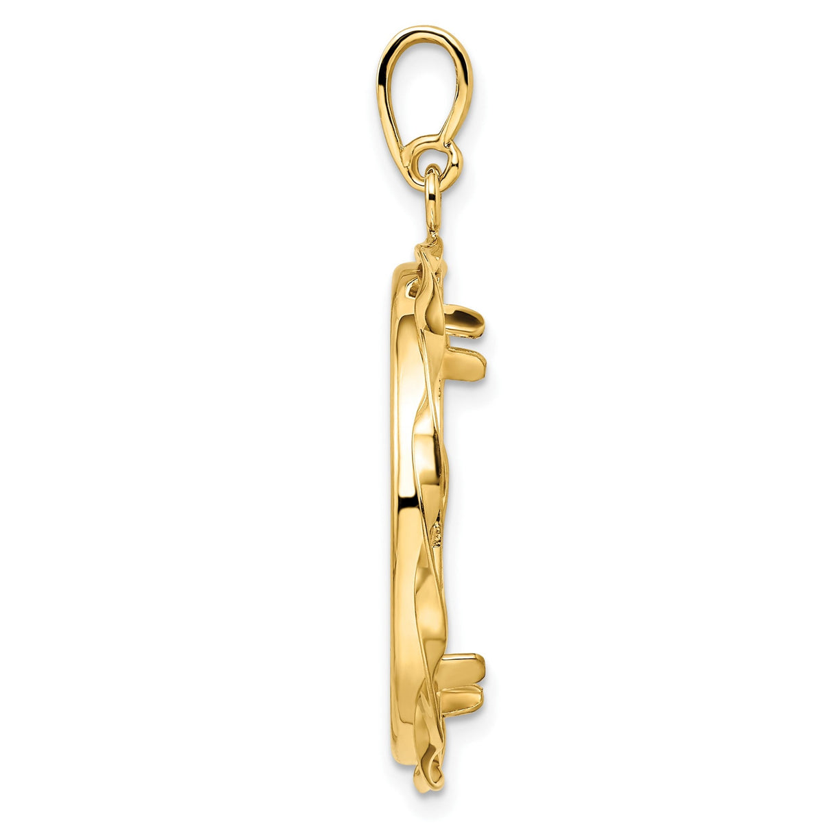 25 mm 14k Yellow Gold coin bezel for 25 mm Coin — alternate view