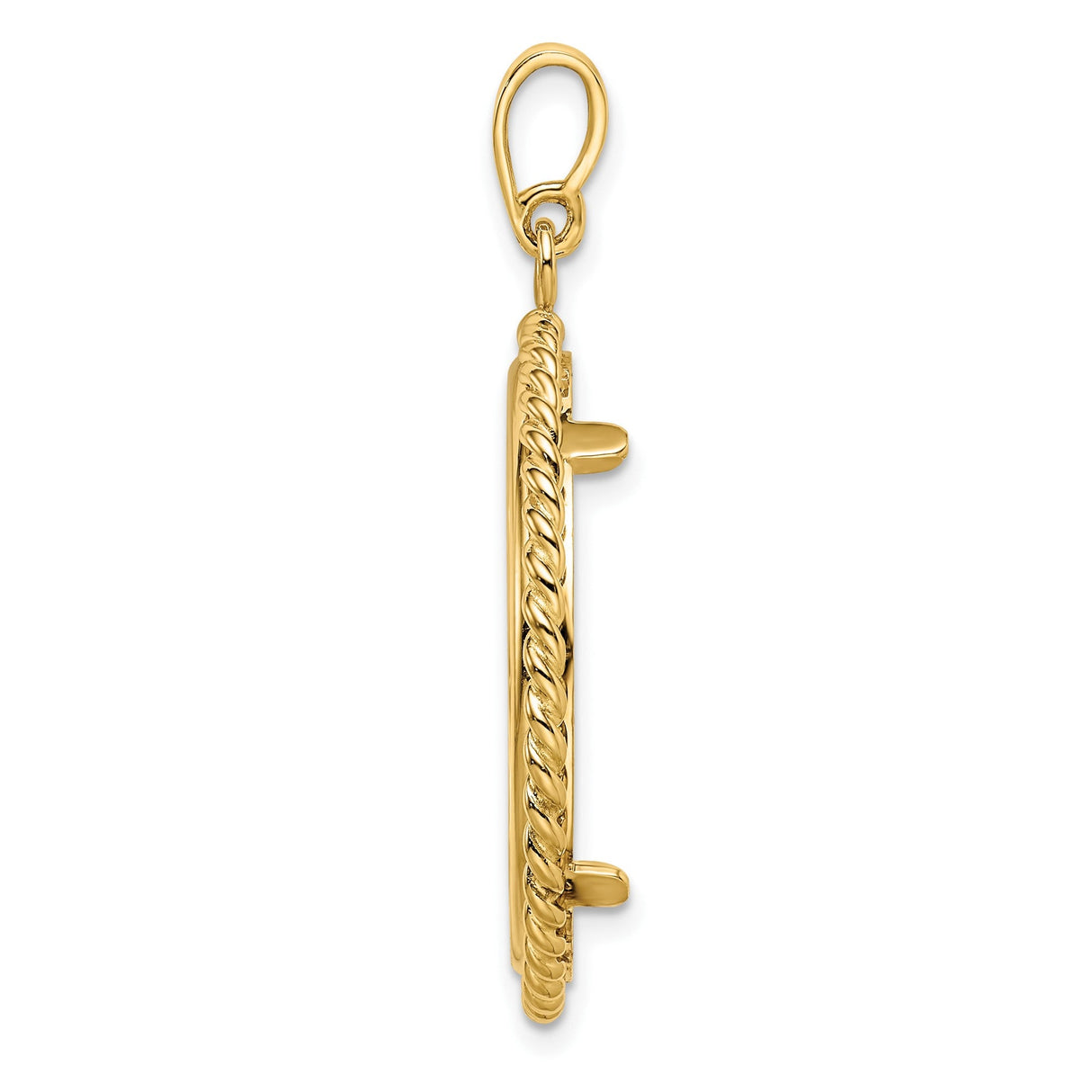 25 mm 14k Yellow Gold coin bezel for 25 mm Coin — alternate view