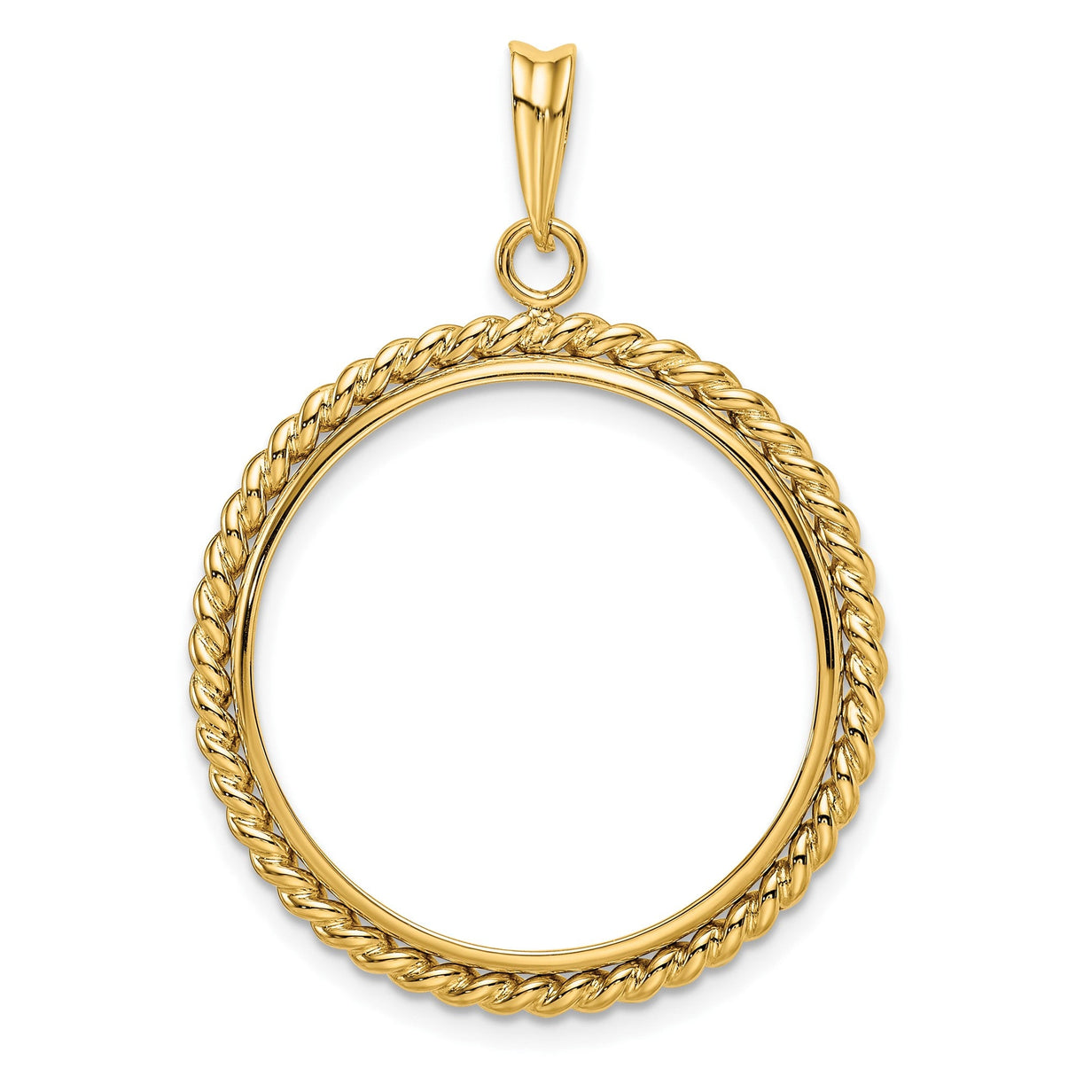 25 mm 14k Yellow Gold coin bezel for 25 mm Coin