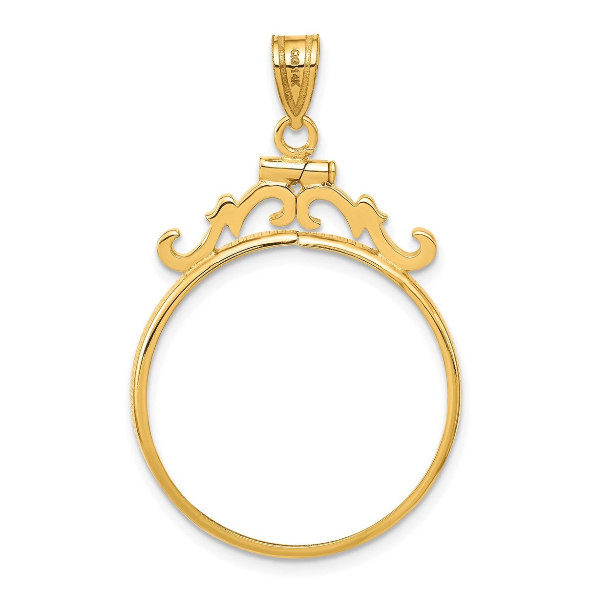 25 mm 14k Yellow Gold coin bezel for 25 mm Coin — additional image