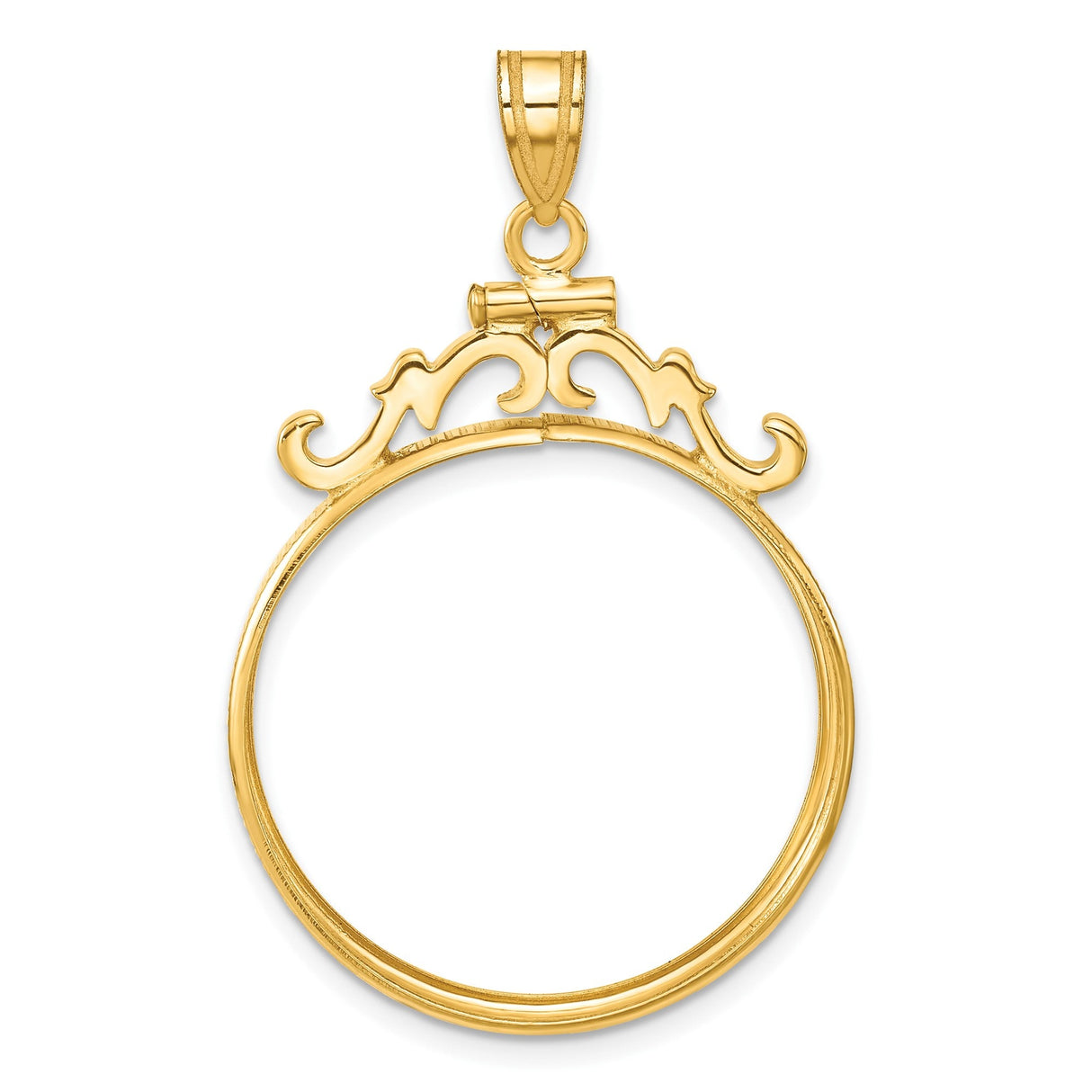 25 mm 14k Yellow Gold coin bezel for 25 mm Coin