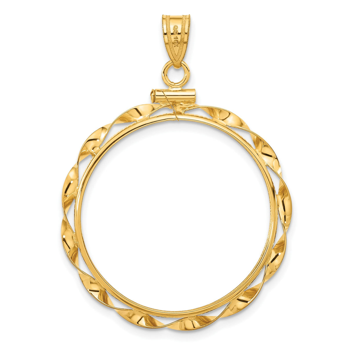 25 mm 14k Yellow Gold coin bezel for 25 mm Coin — additional image