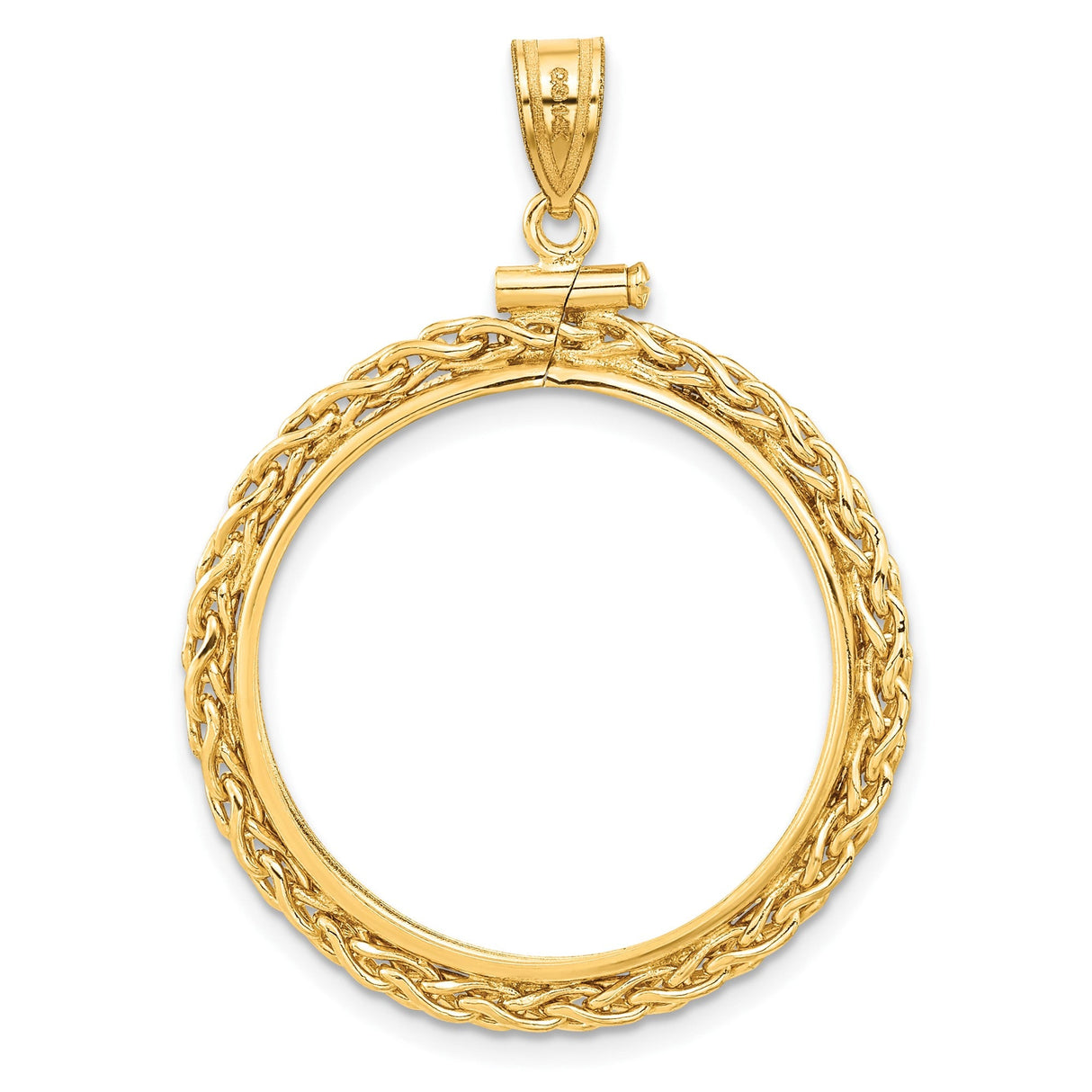 25 mm 14k Yellow Gold coin bezel for 25 mm Coin — additional image