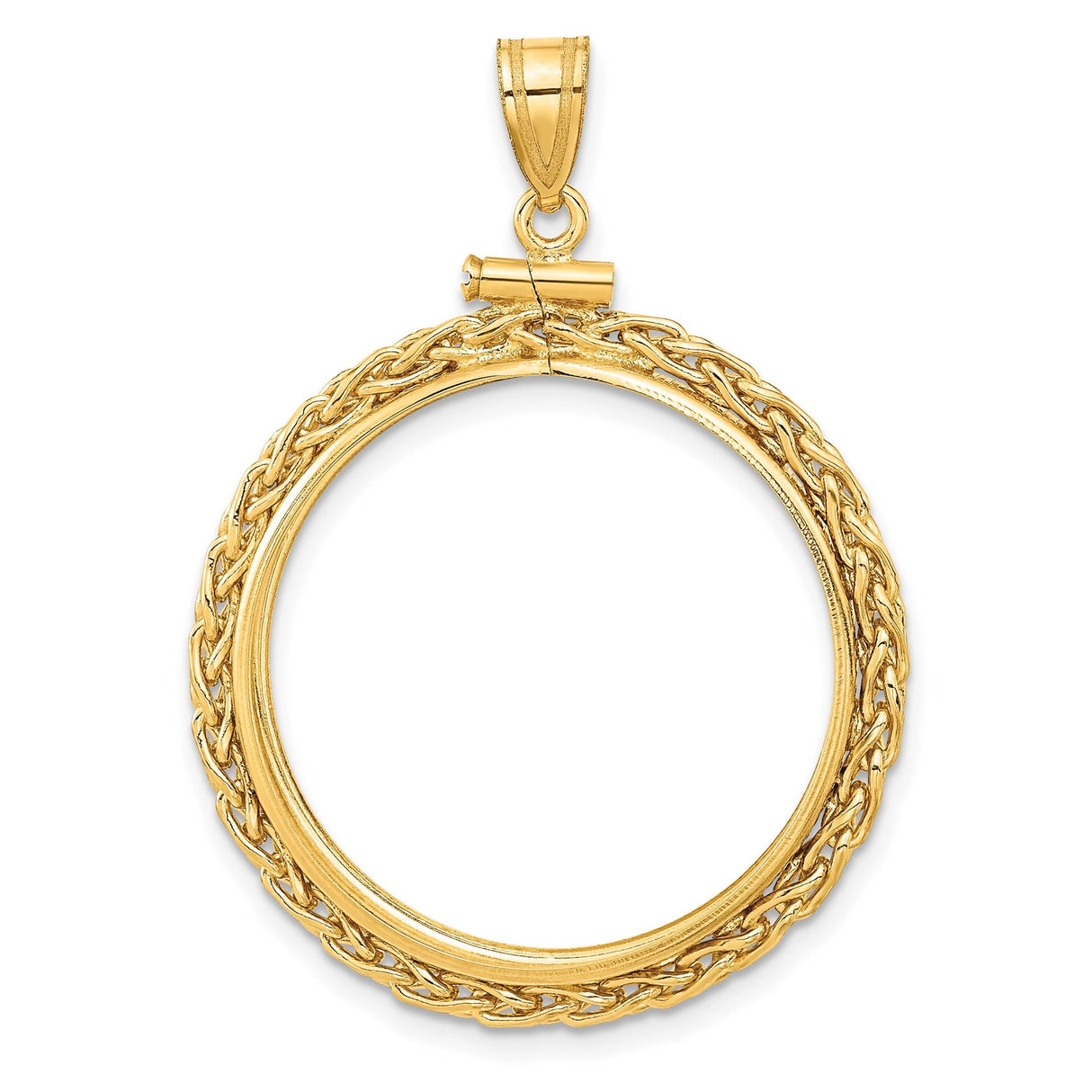 25 mm 14k Yellow Gold coin bezel for 25 mm Coin