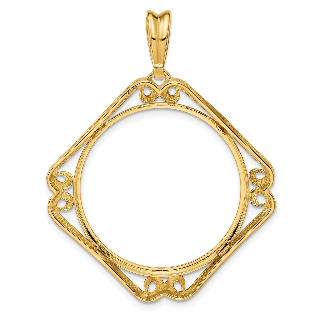 27 mm 14k Yellow Gold coin bezel for 27 mm Coin — additional image