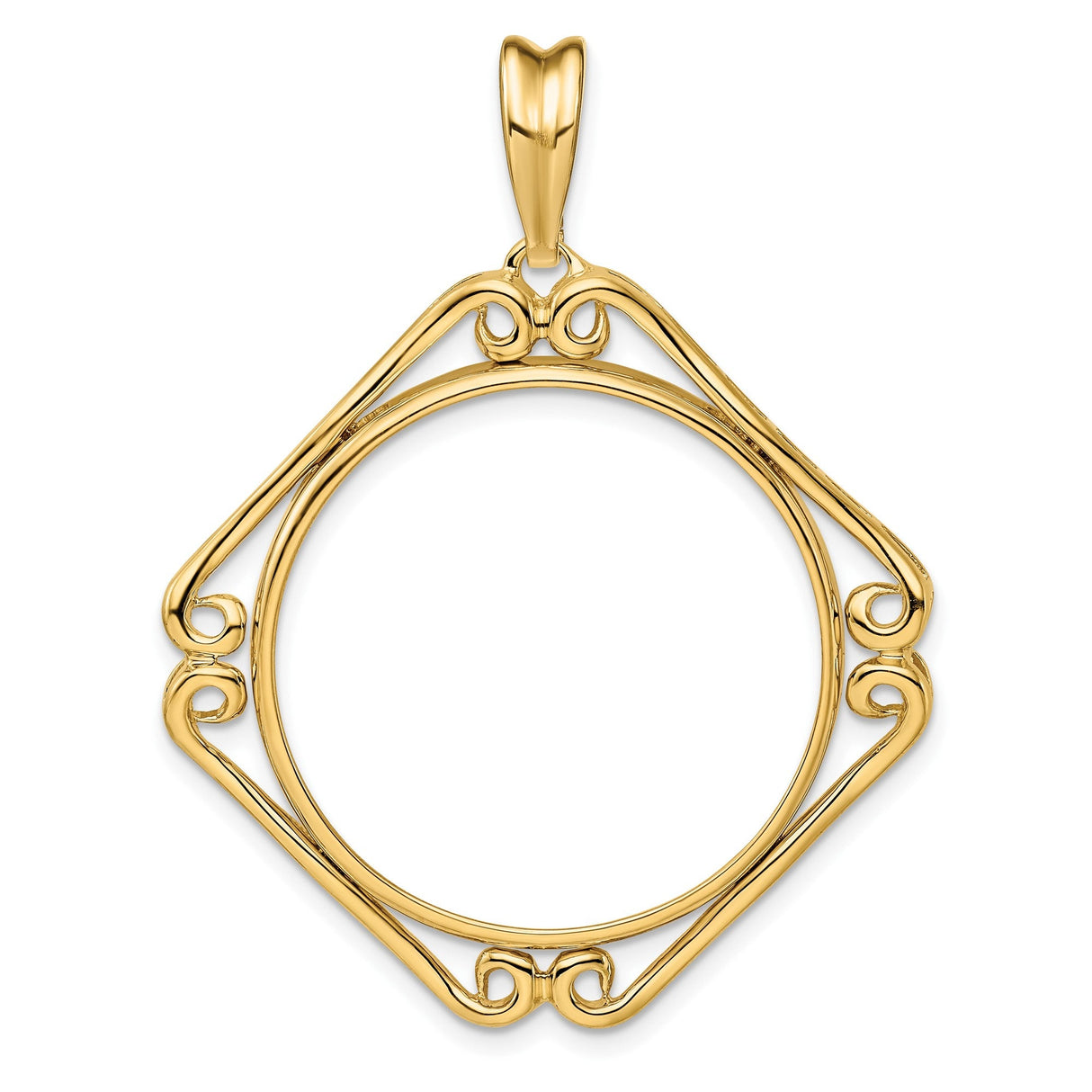 27 mm 14k Yellow Gold coin bezel for 27 mm Coin