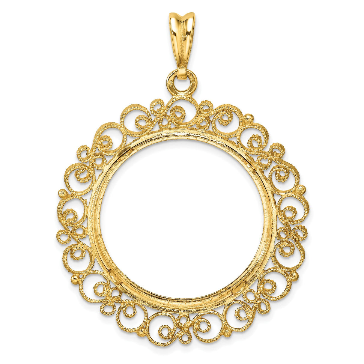 27 mm 14k Yellow Gold coin bezel for 27 mm Coin — additional image