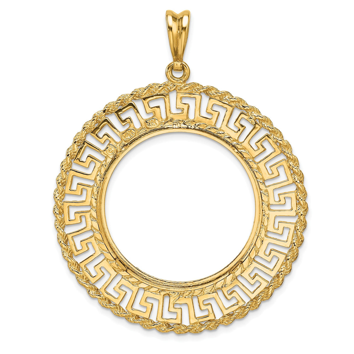27 mm 14k Yellow Gold coin bezel for 27 mm Coin — additional image