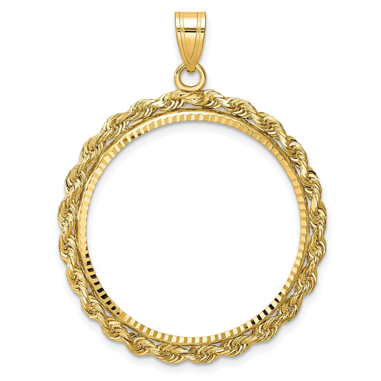 27 mm 14k Yellow Gold coin bezel for 27 mm Coin