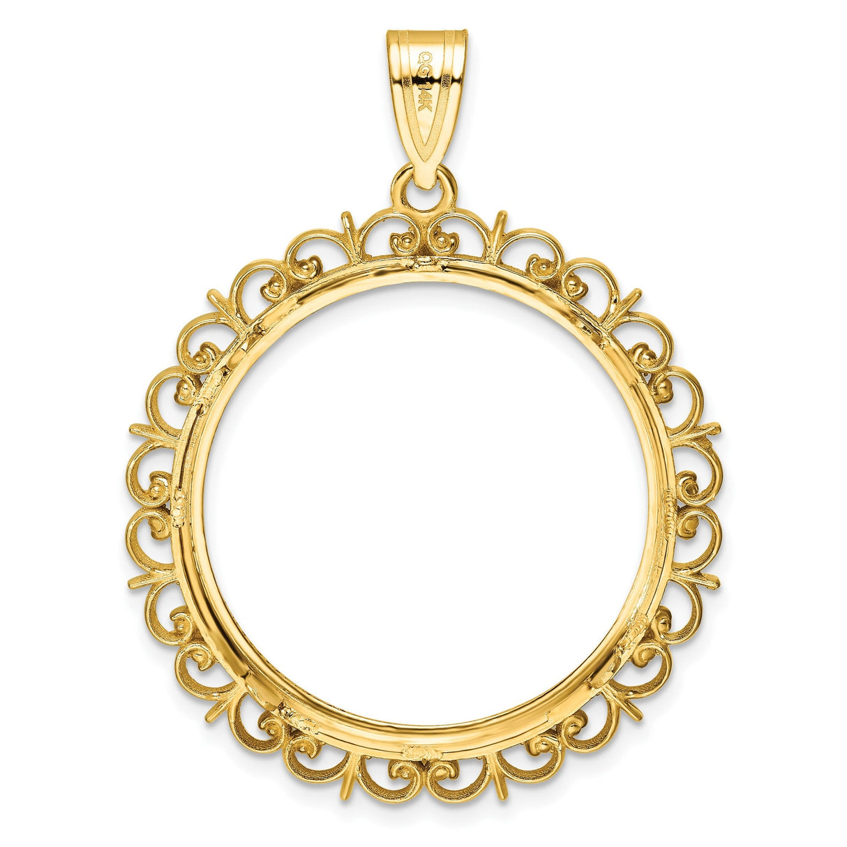 27 mm 14k Yellow Gold coin bezel for 27 mm Coin — additional image