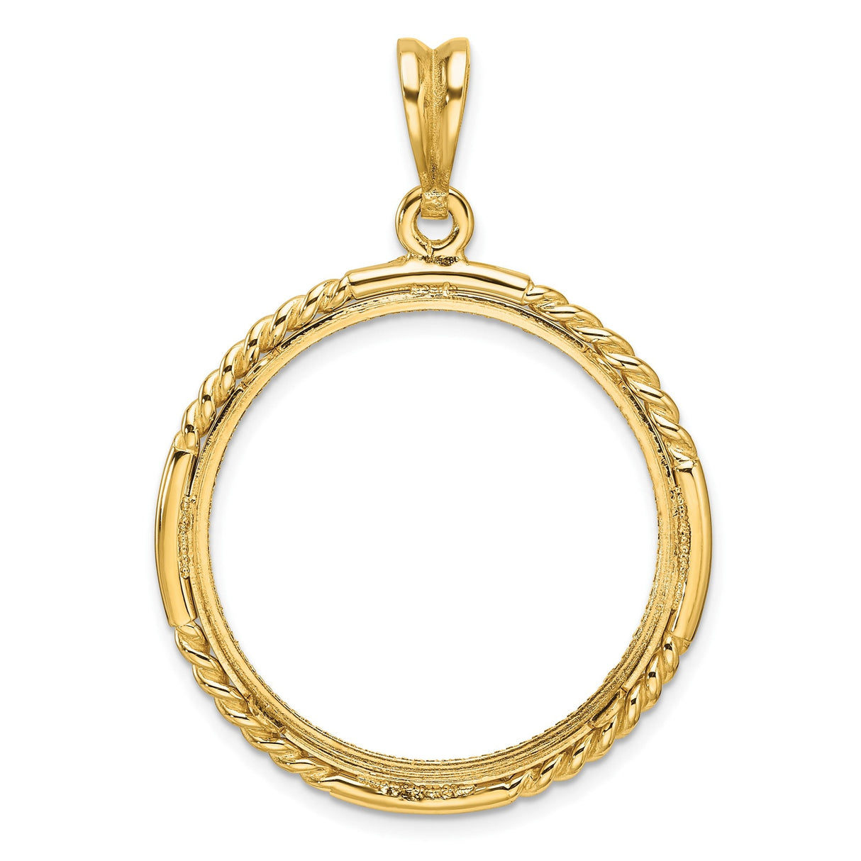 27 mm 14k Yellow Gold coin bezel for 27 mm Coin — additional image
