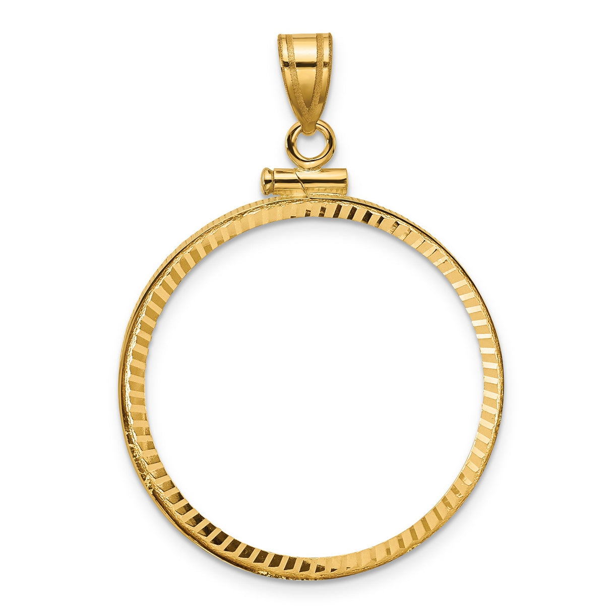 27 mm 10k Yellow Gold coin bezel for 27 mm Coin