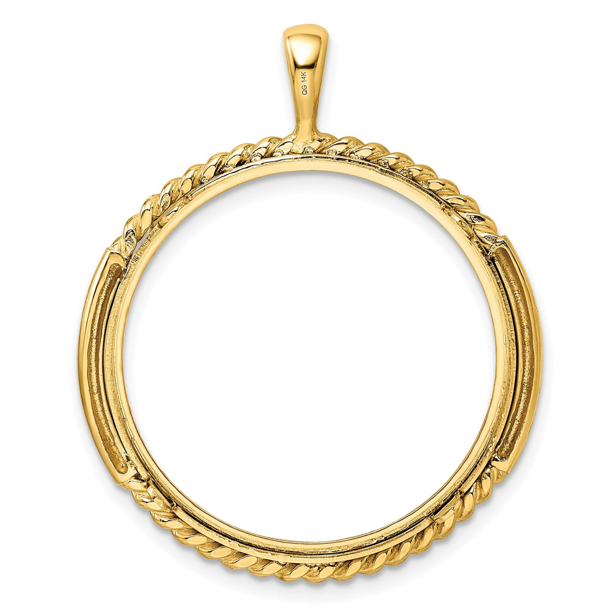 27 mm 14k Yellow Gold coin bezel for 27 mm Coin — additional image