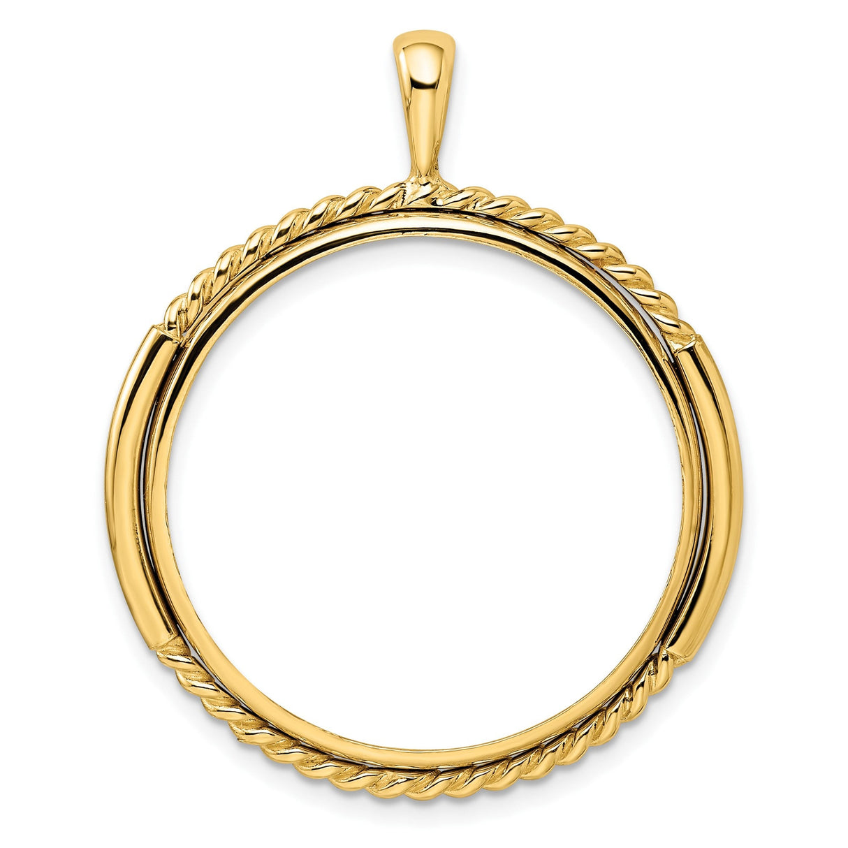 27 mm 14k Yellow Gold coin bezel for 27 mm Coin