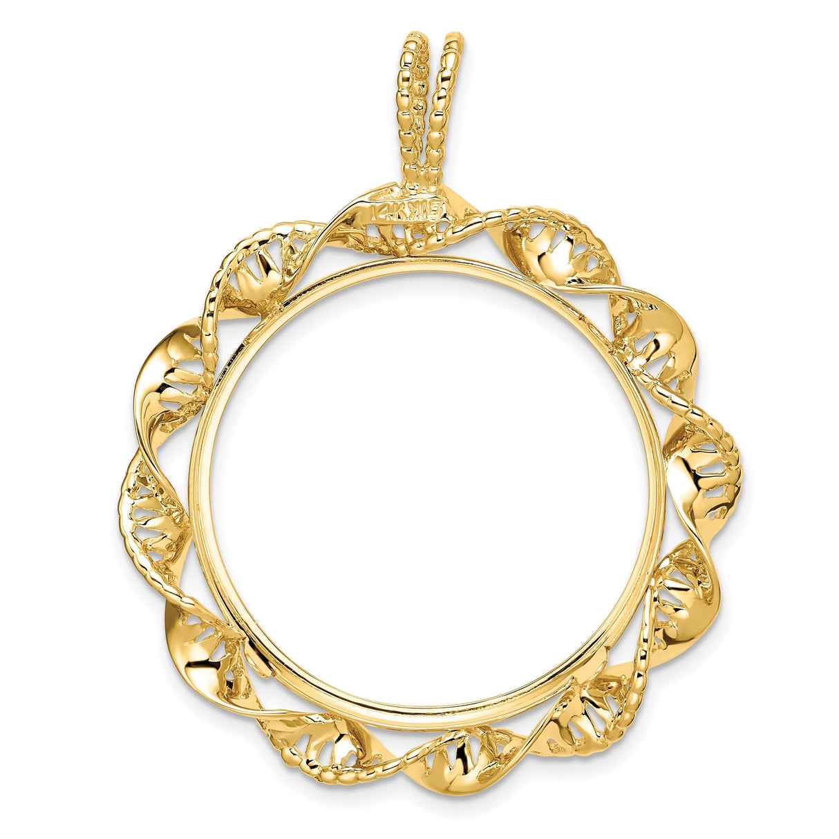 27 mm 14k Yellow Gold coin bezel for 27 mm Coin — additional image