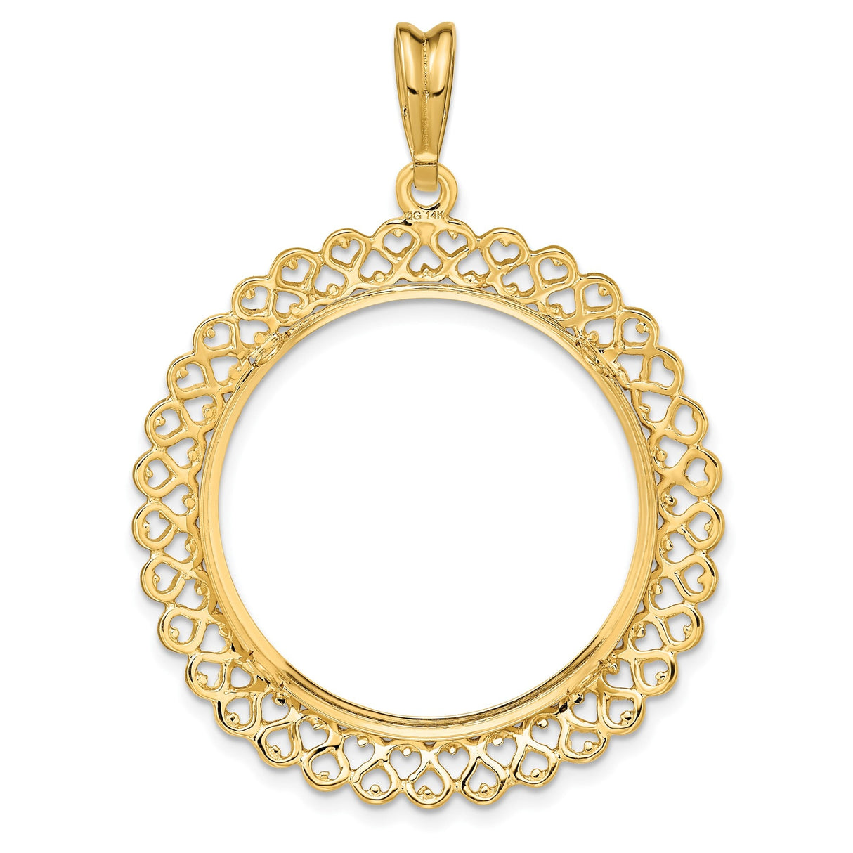 27 mm 14k Yellow Gold coin bezel for 27 mm Coin — additional image