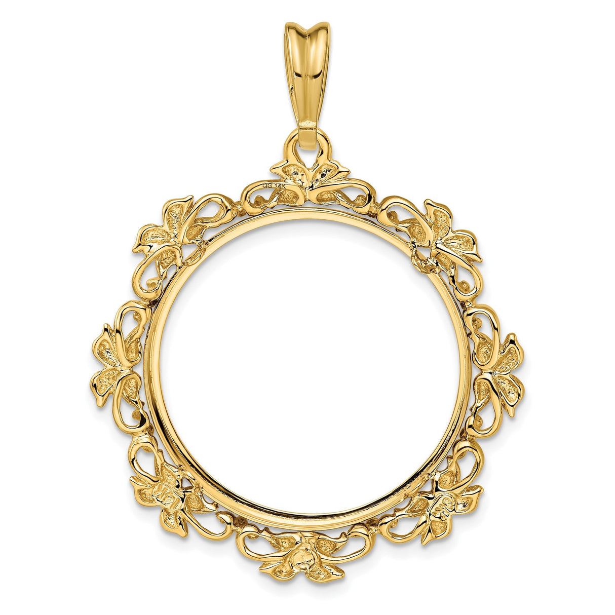 27 mm 14k Yellow Gold coin bezel for 27 mm Coin — additional image