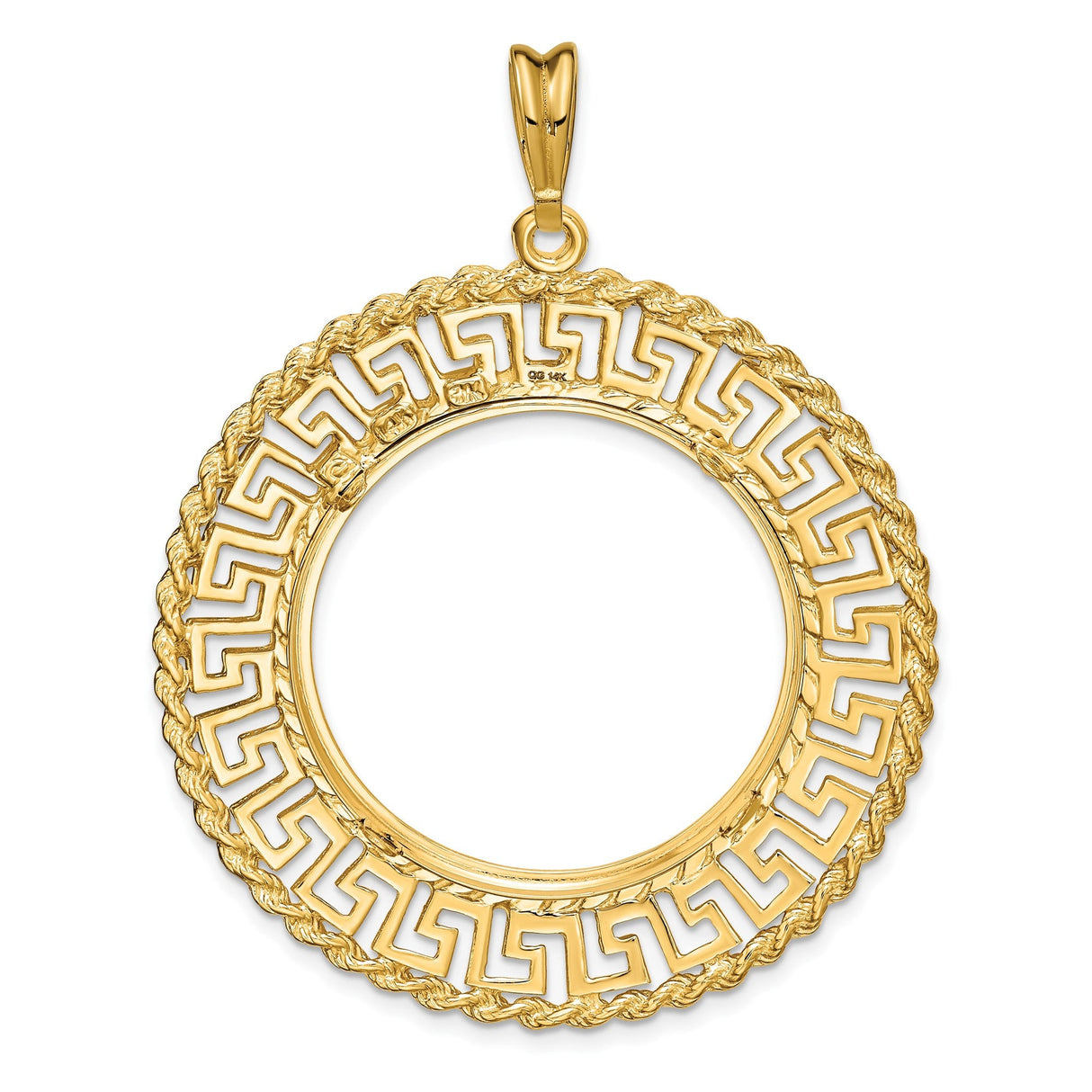 27 mm 14k Yellow Gold coin bezel for 27 mm Coin — additional image