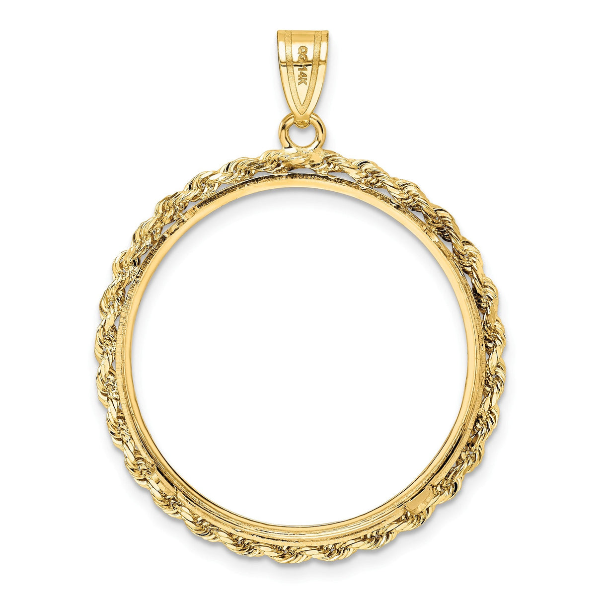 27 mm 14k Yellow Gold coin bezel for 27 mm Coin — additional image