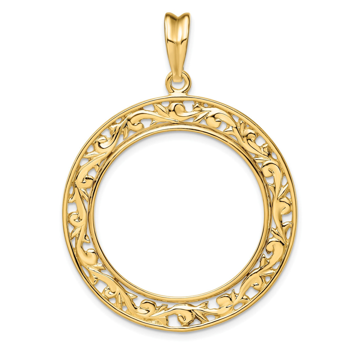 27 mm 14k Yellow Gold coin bezel for 27 mm Coin